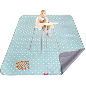 Extra Large Splat Mat 54x 72 Waterproof Non Slip Floor Splash Mat for Under High Chair, Messy Mat and Table Cloth, Flower