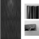Art3d Black Large PVC 3D Wall Panels for Interior Wall Dcor, Drop Ceiling Tile 2x4, 3D Textured Wavy Wall Panels Decorative, Pack of 6 Tiles(47.2"23.6")