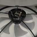 VOLISUN Low Profile Ceiling Fans with Lights and Remote, 23.6in Flush Mount Ceiling Fans with Light, 3000K-6500K Dimmable Fandelier LED Fan Light, Bladeless Ceiling Fan with Lights for Bedroom(Black)