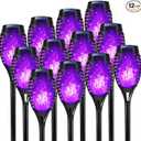 Led Solar Torch Light Control l, Purple,Halloween