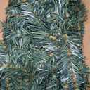 9 FT Pre-Lit Christmas Garland Holiday Artificial 50 Led Light for Stairs Wall Door Indoor Outdoor Garland with Battery Operated Timer, for Home Decorations Fireplaces (Green PVC 9FT)