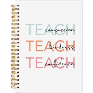 Boho Teachers Spiral Notebook, End of Year Teacher Gifts Journaling Notebooks, Teacher Appreciation Gifts Journals for Writing, Inspirational Teach Notebooks for Note Taking, 5.5x8.3 Inch
