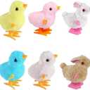 CICITOYWO Bunny and Jumping Chick Wind Up Toys Novelty Chicken Hopping Windup Toy for Kids Toddlers Adult Easter Egg Hunt Basket Stocking Stuffers Party Favors Goody Bag Fillers Gifts (Colorful-1)