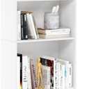 Furinno Jaya Book Shelf, 5-Tier Bookshelf, Bookcase with Adjustable Shelves, 9.5 x 24.5 x 71.2, for Organization and Storage, for Living Room, Bedroom, Home Office, White