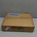 Huuger Night Stand with Charger Station and LED Lights, 2 Drawer Nightstand, Bed Side Table with Open Shelf, End Table, Fabric Dresser for Bedroom, Black (11.8"D x 15.7"W x 23.6"H2 Drawers)