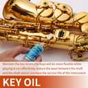 Saxophone Cleaning Kit  11-Piece Complete Maintenance Set with Swabs, Brushes, Key Oil & Cork Grease for Alto/Tenor/Soprano Sax Musicians & Students