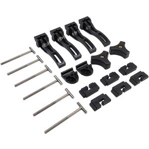 Truck Tonneau Cover Replacement Installation Accessory | Fit for Tri-fold & Quad-fold Truck Bed Cover Hard Folding | Include T-bar (T-Bolt), Tonneau Cover Front Clamp, 4X Rear Clamp