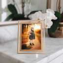 5"7" Picture Frame, Gold Glass Photo Holder, 2 Pack, Tabletop Use or Wall Mouted, Vertical or Horizontal, Classy For Children's Day, Birthday or Wedding