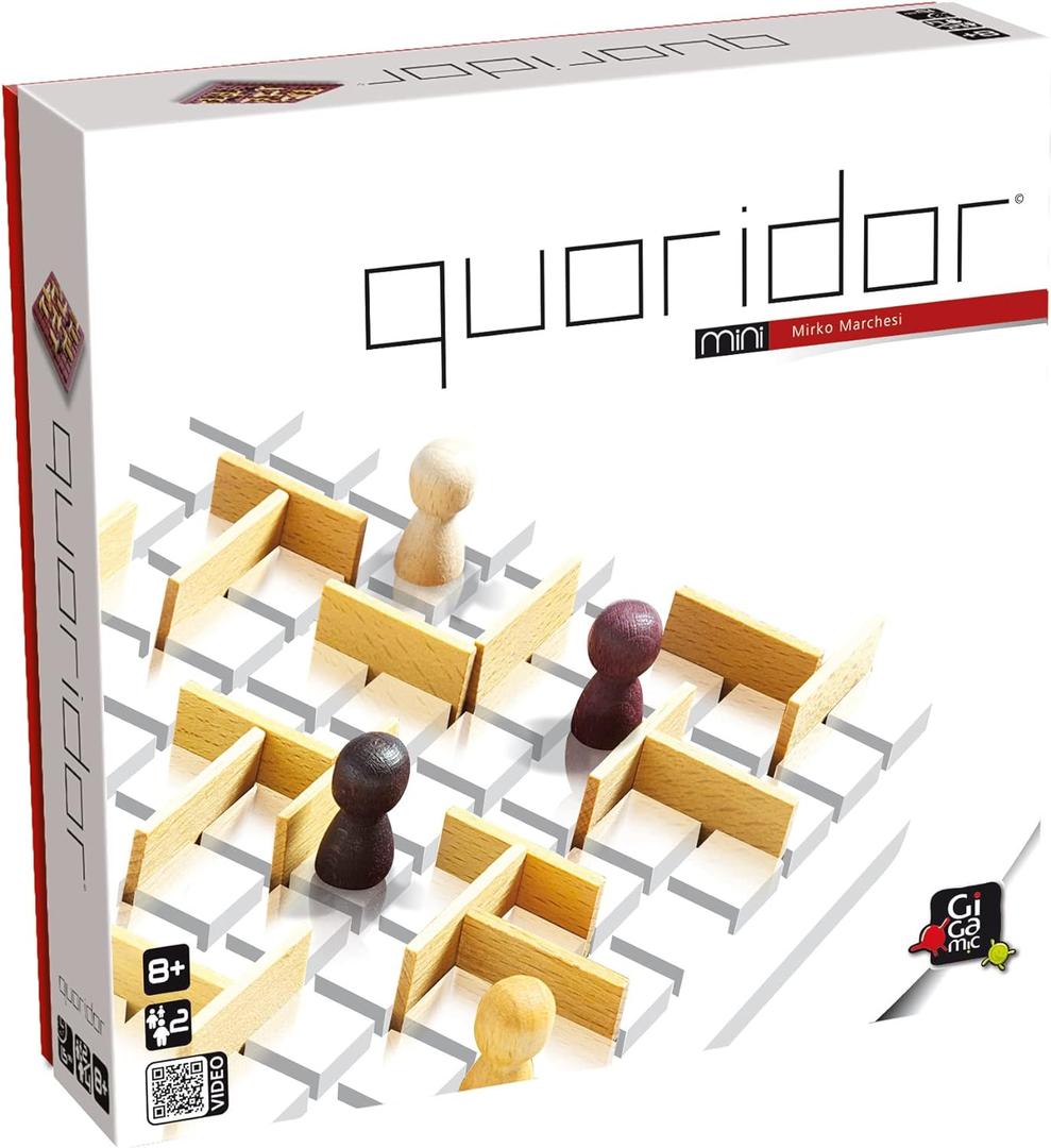 Quoridor Mini | Travel-Friendly Strategy Game for Families and Adults | Ages 8+ | 2 Players | 15 Minutes
