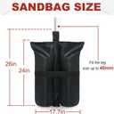 ABCCANOPY Canopy Weights 185 LBS Tent Sand Bags,4-Pack Black(No Sand)