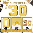 Cardboard Number for Charcuterie 30 Set Fillable Tray 10.2'' Gold Charcuterie Paper Box for 30th Birthday Anniversary Party Decorations Chocolate Candy Cupcake Container