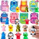 JOYIN 32 Pcs Valentines Day Pop-Eye Cute Keychains with Cards, Fidget Toys Squeezable Relief Stress for Toddlers Students, Kids Party Favors, Birthday Gifts, Classroom