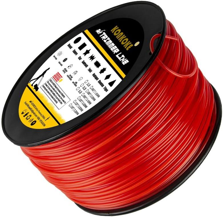 095 Trimmer line Heavy Duty,Weed Eater String .095,95 Weed Eater String Heavy duty-858.1Ft-3Lb Fits Most of String Trimmer (3LB.095, Orange Round)