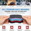 Front Rear Ceramic Brake Pads Sets Fit For 2007-2011 Dodge Nitro,For 2008-2012Jeep Liberty,For 2007-2017 Jeep Wrangler,For 2018 Jeep Wrangler JK(OE:D1273 D1274)