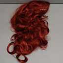 RightOn Red Wig Long Wavy Wig Charming Full Synthetic Wigs for Women Natural Long Curly Wine Red Wigs with Hairnet