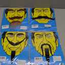 Cosela Self Adhesive Black Fake Mustache for Men Classic Fake Beard Stick On Costume Mustache for Cosplay Party Halloween pack Of 4