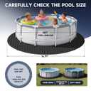 LXKCKJ 12FT Round Pool Pads for Above Ground Pool, Protects Pool Liner, Heavy Duty Puncture Resistant Fabric Pool Mats for Pool Bottom - Prevents Punctures - Weed Barrier - Extends Liner Life