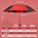 ZOMAKE Automatic Open Extra Large Golf Umbrella 51/54/62/68/72 Inch, Double Canopy Vented Windproof Oversize Stick Umbrellas for Rain
