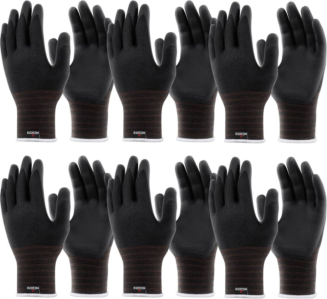 NoCry Nitrile Coated Work Gloves  Breathable & Flexible - Oil & Tear Resistant Working Gloves for Both Men and Women - Ideal for Mechanics or Warehouse Work