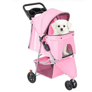 DUMOS 3 Wheels Pet Stroller for Small Dogs and Cats