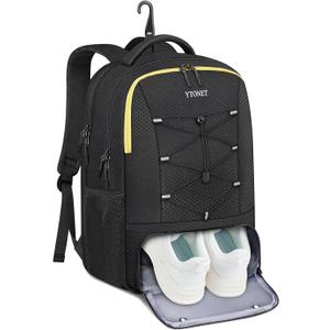 Ytonet Gym Backpack for Men Women, Gym Bag for Women with Shoe Compartment Large Water Resistant Lightweight Sport Backpack Fit 15.6 Inch Laptop, Sport, Workout, Travel, Black