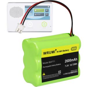 Replacement for 2GIG BATT2X Battery Pack: 2GIG-BATT2X - GC2 BATT1X BATT2X BATT1 for 2GIG-GC2 2GIG-CNTRL2 2GIG-CP2 GCKIT311 Go Control Panel Security Alarm System 228844 6MR2000AAY4Z Battery 7.2V NIMH