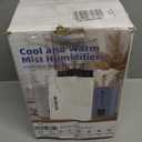 6L Humidifiers for Bedroom Large Room Home, Cool and Warm Humidifier for Plants Mist Top Fill Desk Humidifier Essential Oil Diffuser, Quiet Humidifiers with Adjustable Mist,360Nozzle-Black