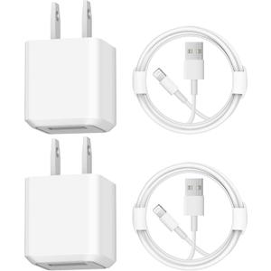 iPhone Charger [2-Pack] USB Wall Charger Block and 6FT USB Fast Charging Cable Compatible with iPhone 14/14 Pro/14 Pro Max/14 Plus/13/12/11/Mini/XS/Max/XR/X/8/7/SE