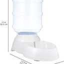 Amazon Basics Gravity Pet Water Dispenser for Cat and Dog, Easy to Clean, 1 Gallon Capacity, Small, Gray