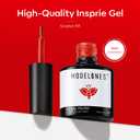 modelones Red Gel Nail Polish Glitter Red Gel Polish Soak Off UV LED Lamp Gel Polish Christams New Year Manicure Gift for Women Girl 15ML (A1-Shimmer Red)