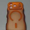 BENTOBEN Magnetic for iPhone 17 Pro Case, Cute Wavy Full Camera Protection [Compatible with MagSafe] Matte Anti-Slip Bumper Women Girls Boys Protective Cover for 17 Pro 6.3", Orange