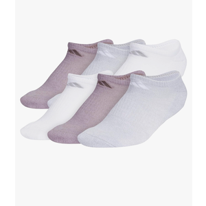 adidas Women's Athletic Cushioned 6-Pack No Show, Socks - No Show Socks for Secure Fit, Cushioned Comfort, Low Profile