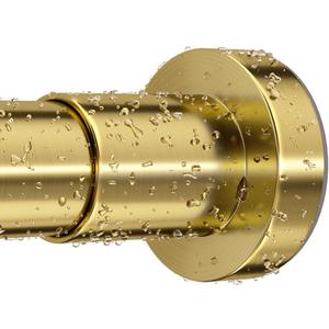 ZYRW Gold Shower Curtain Rod 36-98 Inches (3-8.2ft) Non Rust Adjustable Shower Rod Spring Tension Non Slip No Drilling Stainless Steel Shower Rods for Bathroom Window