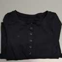 OQQ Long Sleeve Mini Dress Women Ribbed Tummy Control Club Party Dresses 2025 Fall Winter Staple (Small, Black)