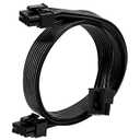 COMeap PCIe Cable for Corsair, ATX CPU 8 Pin Male to Dual PCIe 8 Pin (6+2) Male Power Cable for Corsair Thermaltake ARESGAME Power Supply 25-inch(63cm) (Black x1pcs)