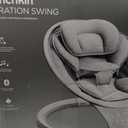 Munchkin Electric Baby Swing with Vibration - Portable Swing for Newborn and Infant, Bluetooth-Enabled Smart Seat with Music, Motion, and Sounds, Light Grey