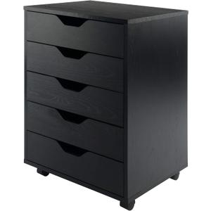 Winsome Halifax 5-Drawer Storage Cabinet, Black (20519)
Stylish & Functional Home Storage Cabinet for Filing, Kitchen Organization, Moveable Furniture for Office, Dorms, Apartments