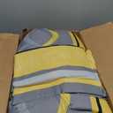 Anibedding Yellow Comforter Set Full Size,8 Pieces Bed in a Bag Patchwork Striped Bedding Sets,Boho Soft Microfiber Bedding Set for All Season(78"90")