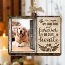 2 x Dog Photo Frame Memorial Ornaments, Personalized Ornaments for Pet Loss Sympathy Gift, Memorial Picture Frame Ornament for Hanging Decor, Loss of Dog Customized Gifts