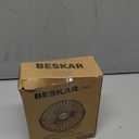 BESKAR USB Clip on Fan, Portable Small Fan with Cord Powered, 3 Speeds Strong Airflow, with Sturdy Clamp, Quiet Personal Desk Fan (Black)