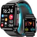 Yowow BIT Blood Pressure Smart Watch with Air Bag Air Cuff, 1.92" lPS Color Screen, 24/7 Heart Rate Blood Oxygen Sleep Respiration Rate Health Monitor Activity Tracker Familiy Data Sharing. (Black)