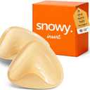 Snowy Insert: Double Sided Push Up Bra Pads for Instant Lift | Reusable Waterproof Sticky Inserts for Strapless & Backless Dresses for Women (B Cup, Beige)