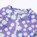 DREAM BUS Toddler Girls Long Sleeve Swimsuit 3 Piece Rashguard Set with Bikini Top Baby Girls Bathing Suit Swimwear (Size: 4-5T, Purple)