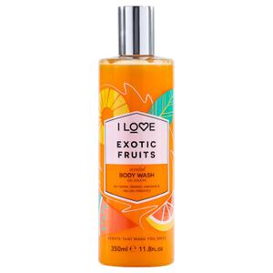 I Love Exotic Fruit Scented Body Wash - Moisturizing Body Wash and Foaming Bubble Bath - Mango, Grapefruit, and Melon Fragrance - 12.7 oz