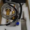 TapLong Waterfall Bathroom Faucets for Sink 3 Hole, Solid Brass 8 Inch Widespread Bathroom Sink Faucet 2-Handles, Polished Chrome Bathroom Faucet with Supply Lines, 02766 (Bent)