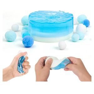 Taba Squishy Fidget Toys, Ice Cube Taba Squishy Toys for Adults and Kids, Stress Cube Squeeze Toys, Stress Relief Sensory Toys for Party Favors, Soft Ice Cube Stress Balls for Girls Boys (Square)