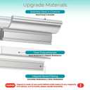 3" Clear Polycarbonate U-Channel with Magnet, 3-3/4" Bright Chrome Frameless Shower Door Handle with Metal Strike for 1/8", 5/32", 3/16" and 1/4" Thick Swing Glass Shower Doors