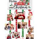Christmas Card Holder Picture Frames Collage Christmas Card Display Wall Hanging Picture Board with 30 Photo Clips, Picture Holder Farmhouse Christmas Home Decor Bedroom Living Room Christmas Gifts