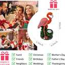 Flamingos Statues Garden Decor with LED Solar Lights-Flamingos Figurine Outdoor Statue Decorations for Yard Patio,Porch,Home for Women, Mom, Grandma,Lover