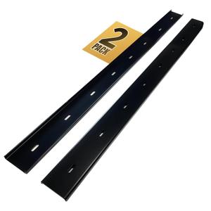 Set of 2-40 C Channel Steel Support for Table Top Live Edge Slab, 1" Leg, C-Channel Woodworking, Black Powder Coat Finish, 8 Holes